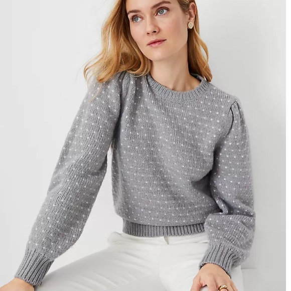 Ann Taylor Bird’s Eye Sweater Sz. M - Picture 3 of 9